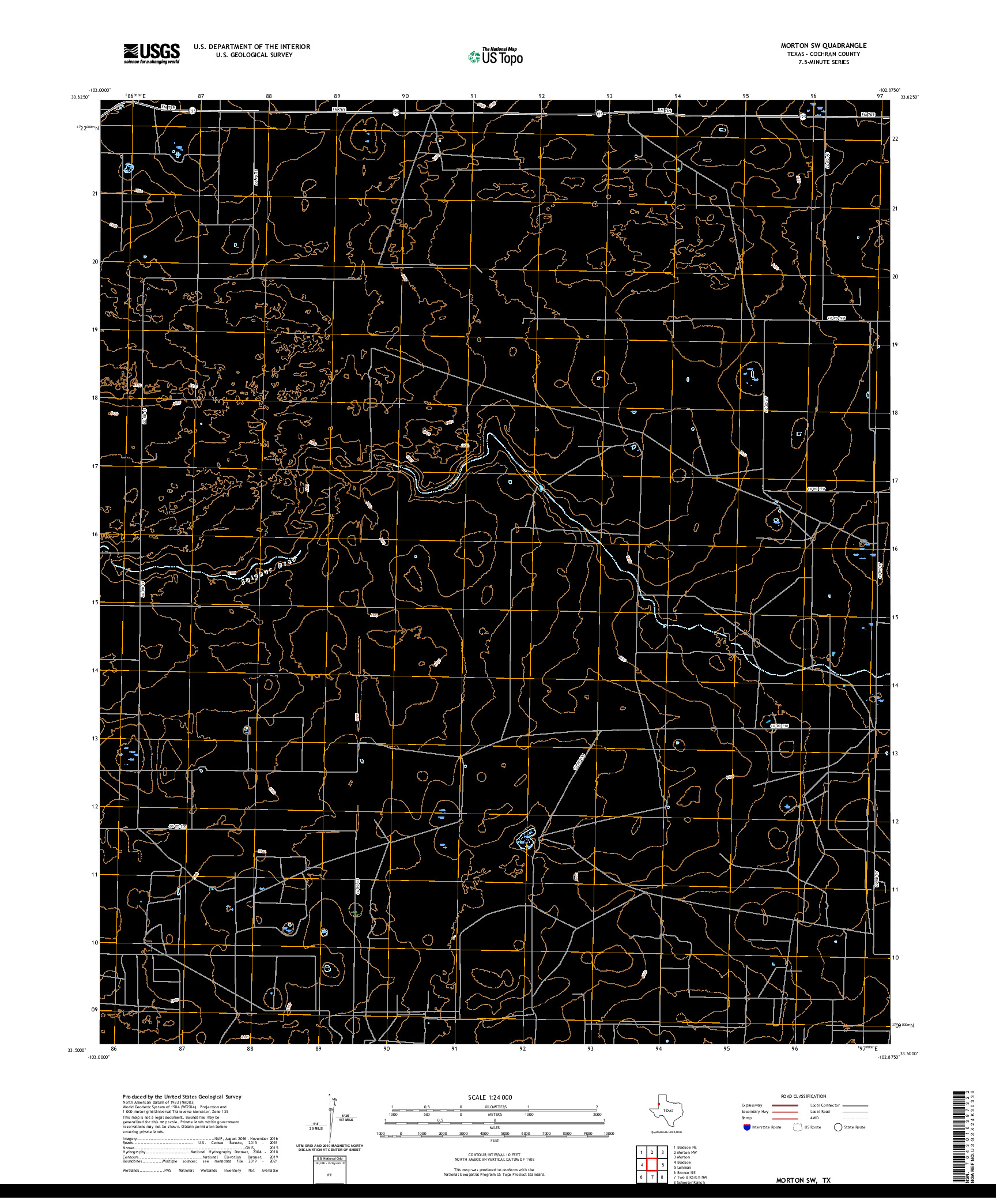 US TOPO 7.5-MINUTE MAP FOR MORTON SW, TX