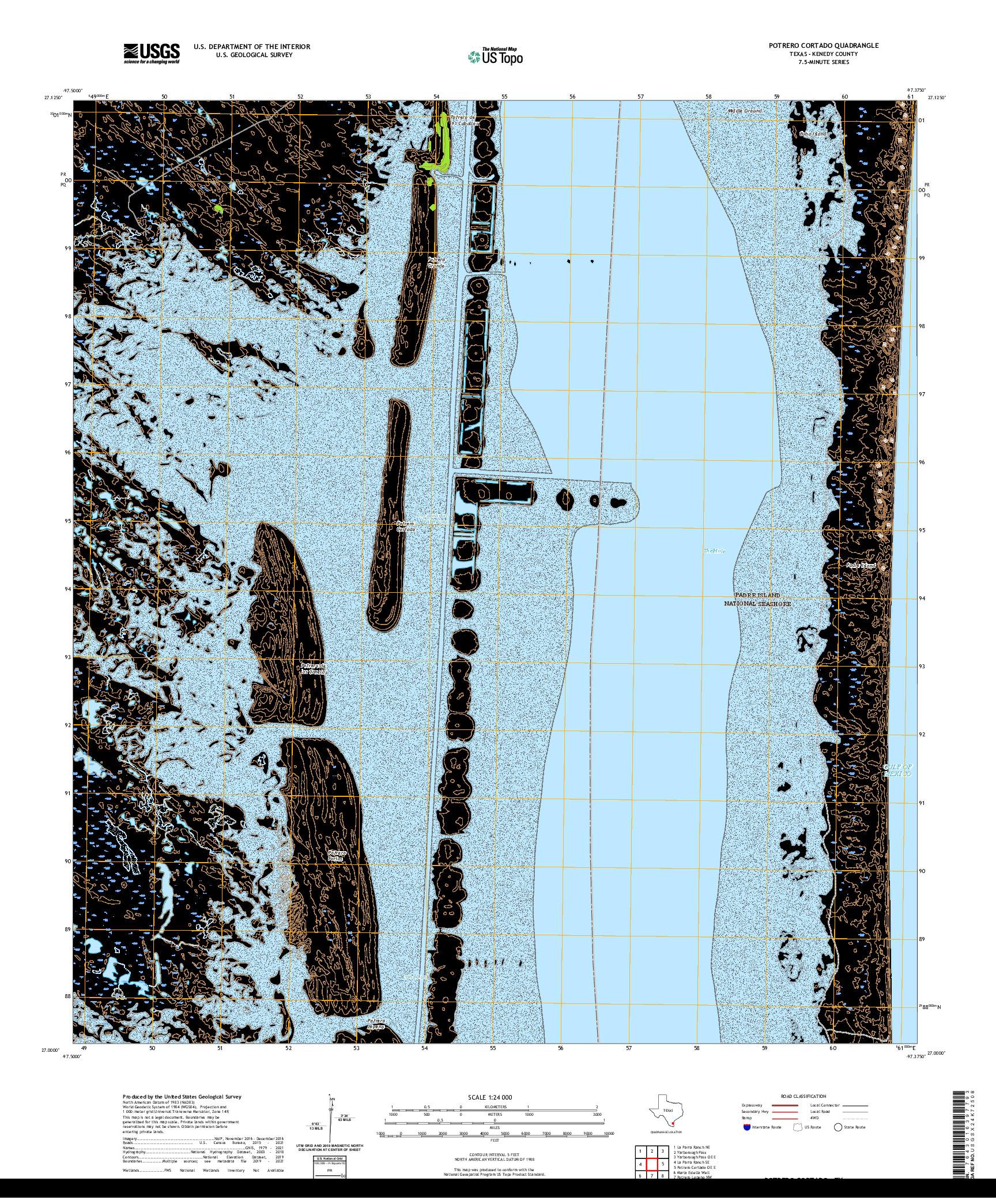 US TOPO 7.5-MINUTE MAP FOR POTRERO CORTADO, TX