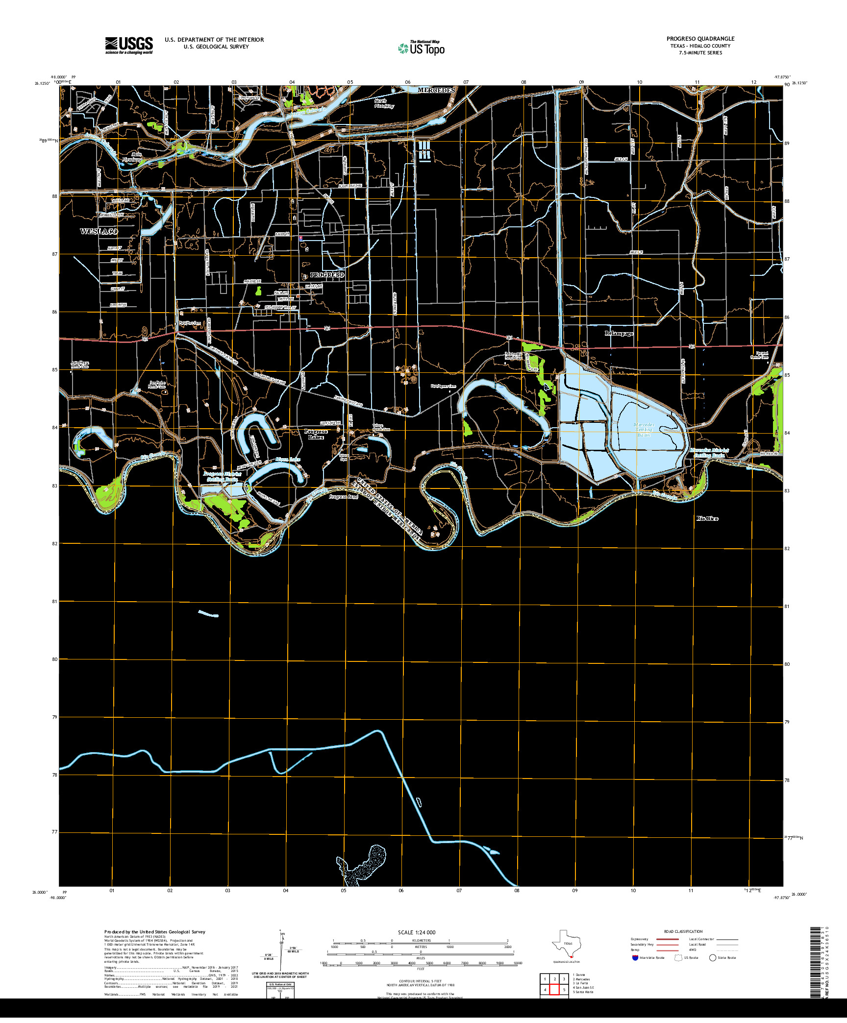 US TOPO 7.5-MINUTE MAP FOR PROGRESO, TX,TAM