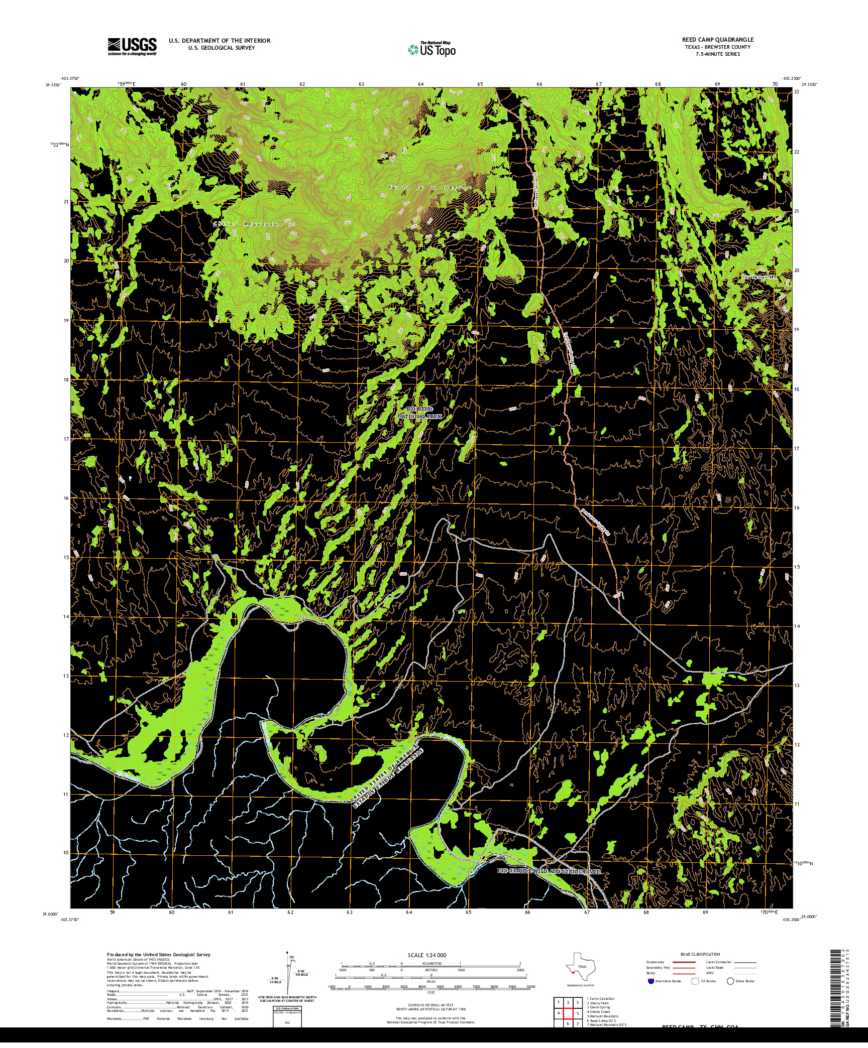 US TOPO 7.5-MINUTE MAP FOR REED CAMP, TX,CHH,COA