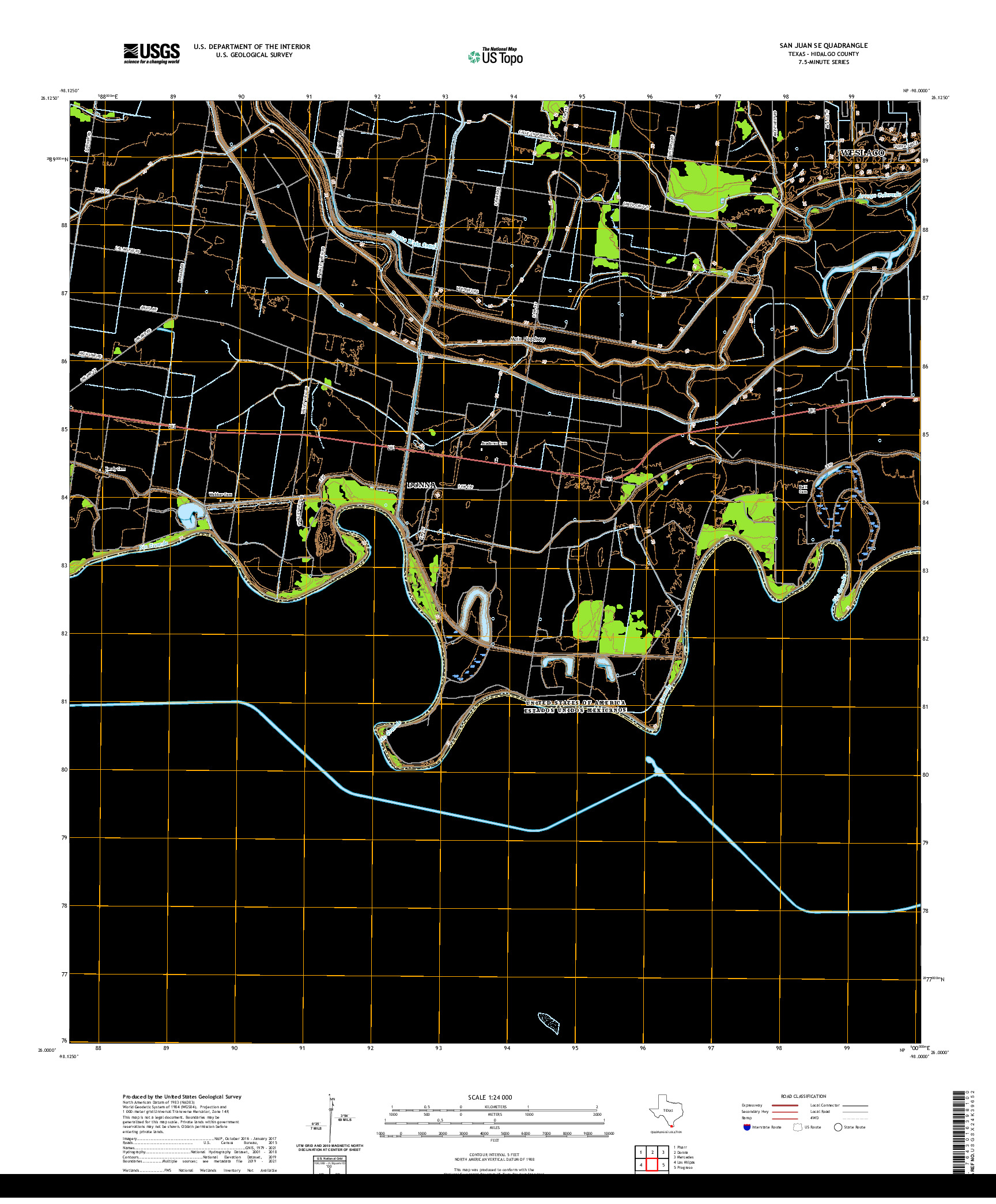 US TOPO 7.5-MINUTE MAP FOR SAN JUAN SE, TX,TAM