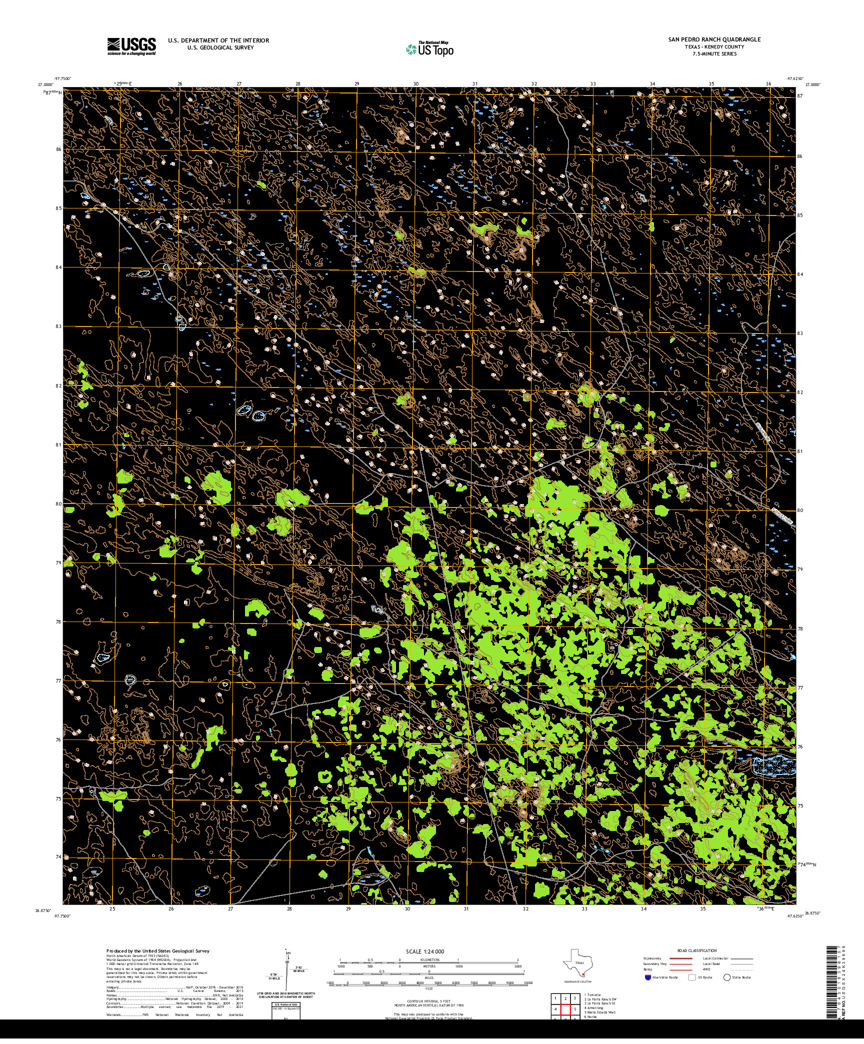 US TOPO 7.5-MINUTE MAP FOR SAN PEDRO RANCH, TX