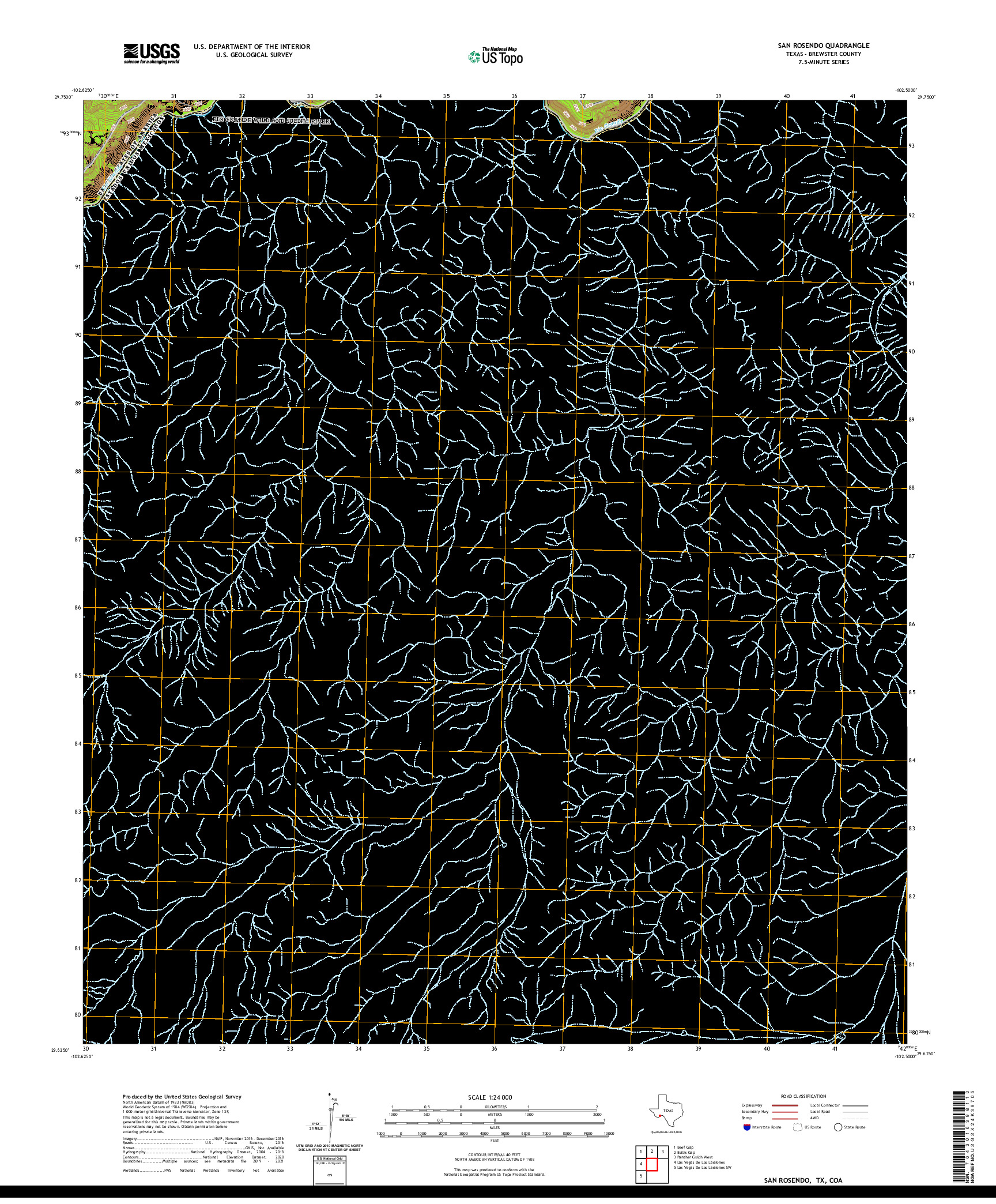 US TOPO 7.5-MINUTE MAP FOR SAN ROSENDO, TX,COA