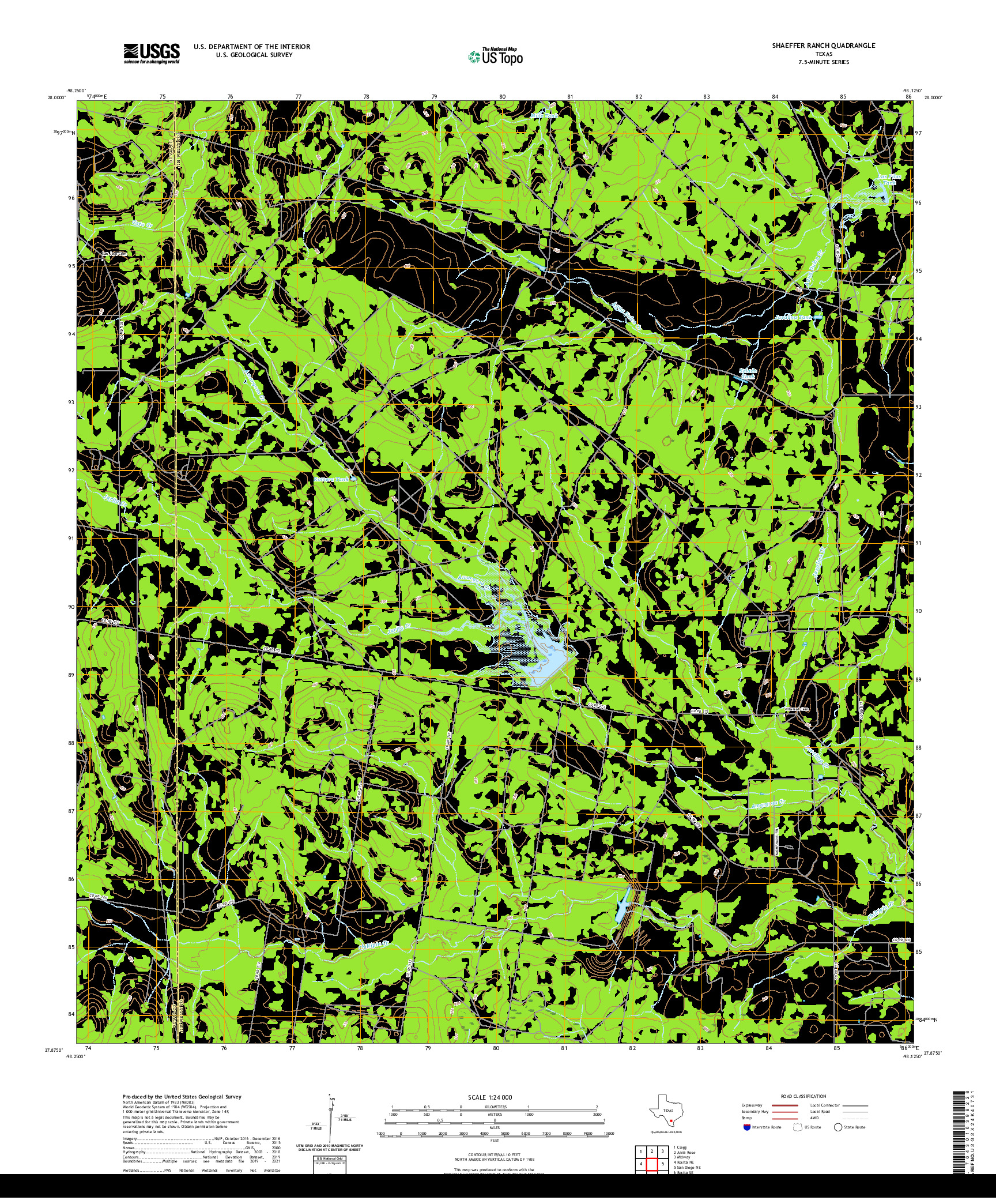 US TOPO 7.5-MINUTE MAP FOR SHAEFFER RANCH, TX