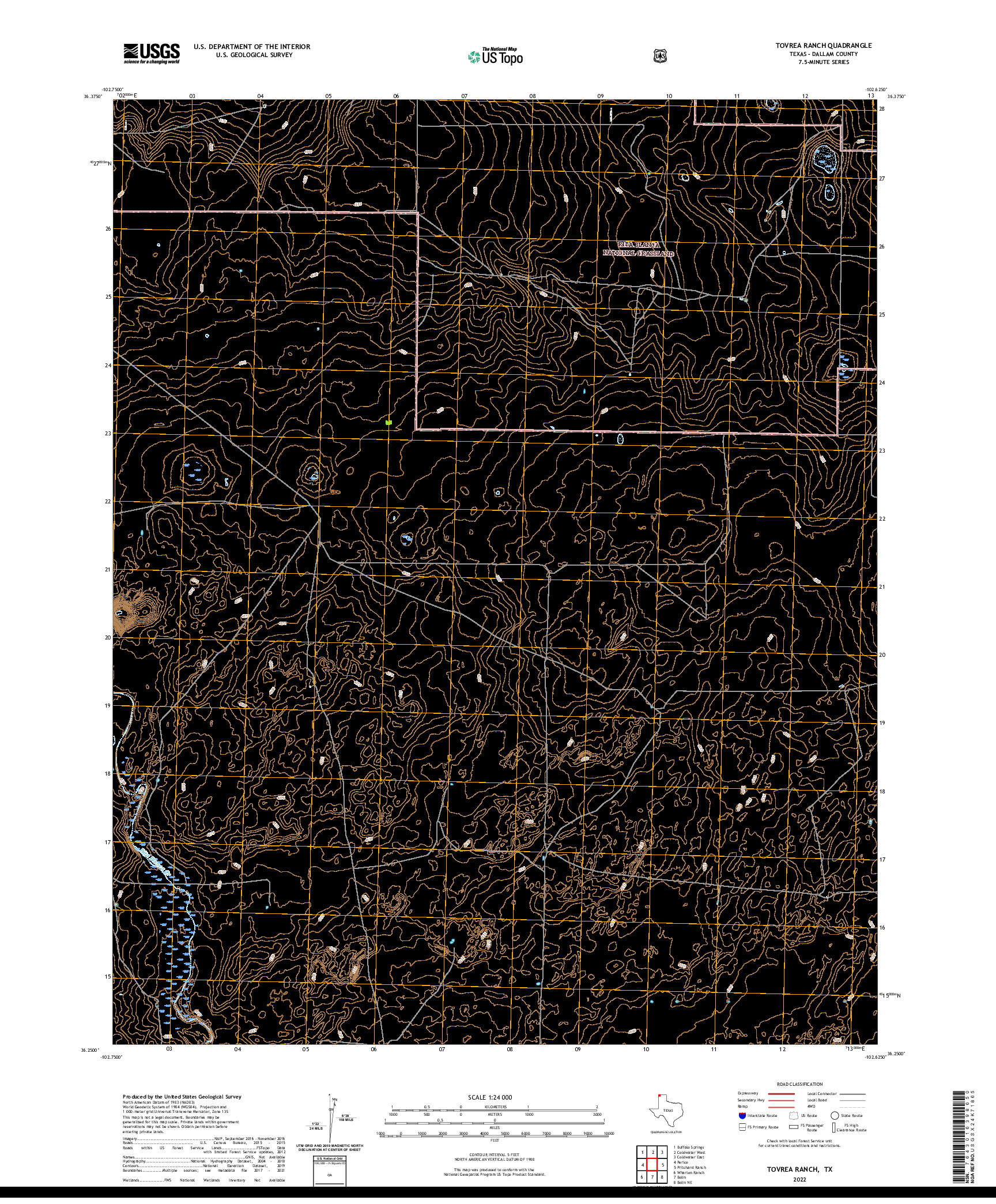 US TOPO 7.5-MINUTE MAP FOR TOVREA RANCH, TX