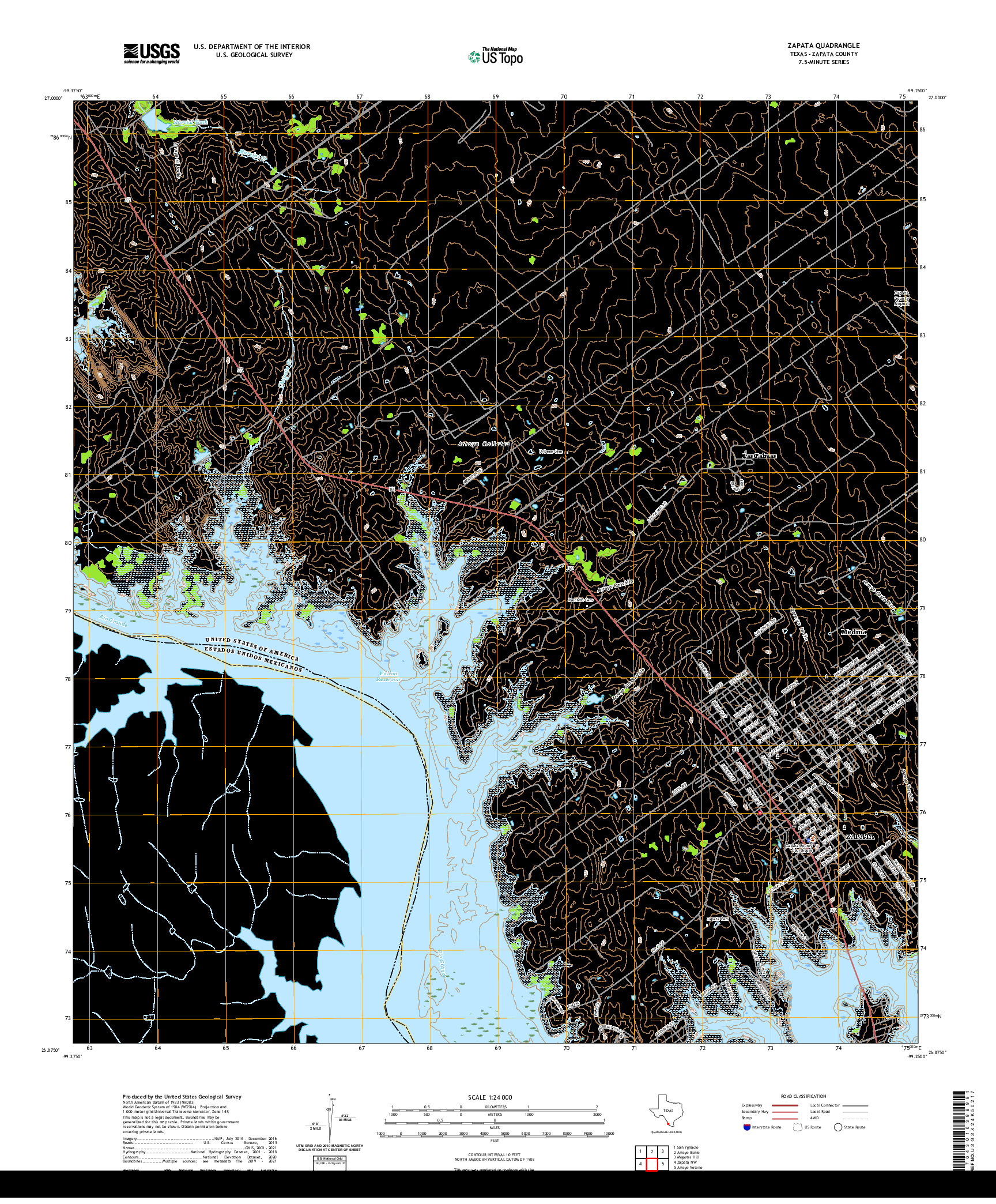 US TOPO 7.5-MINUTE MAP FOR ZAPATA, TX,TAM