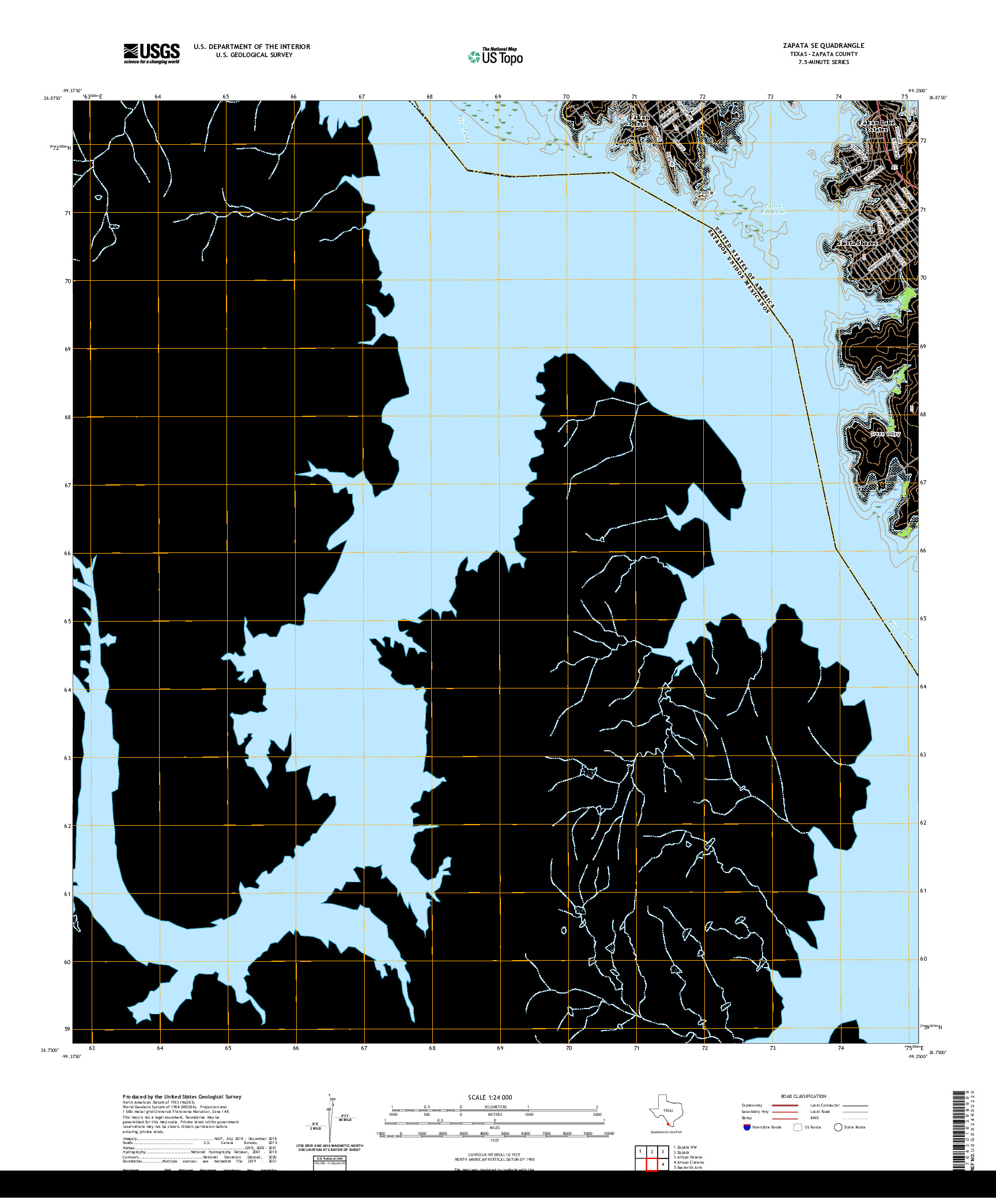 US TOPO 7.5-MINUTE MAP FOR ZAPATA SE, TX,TAM