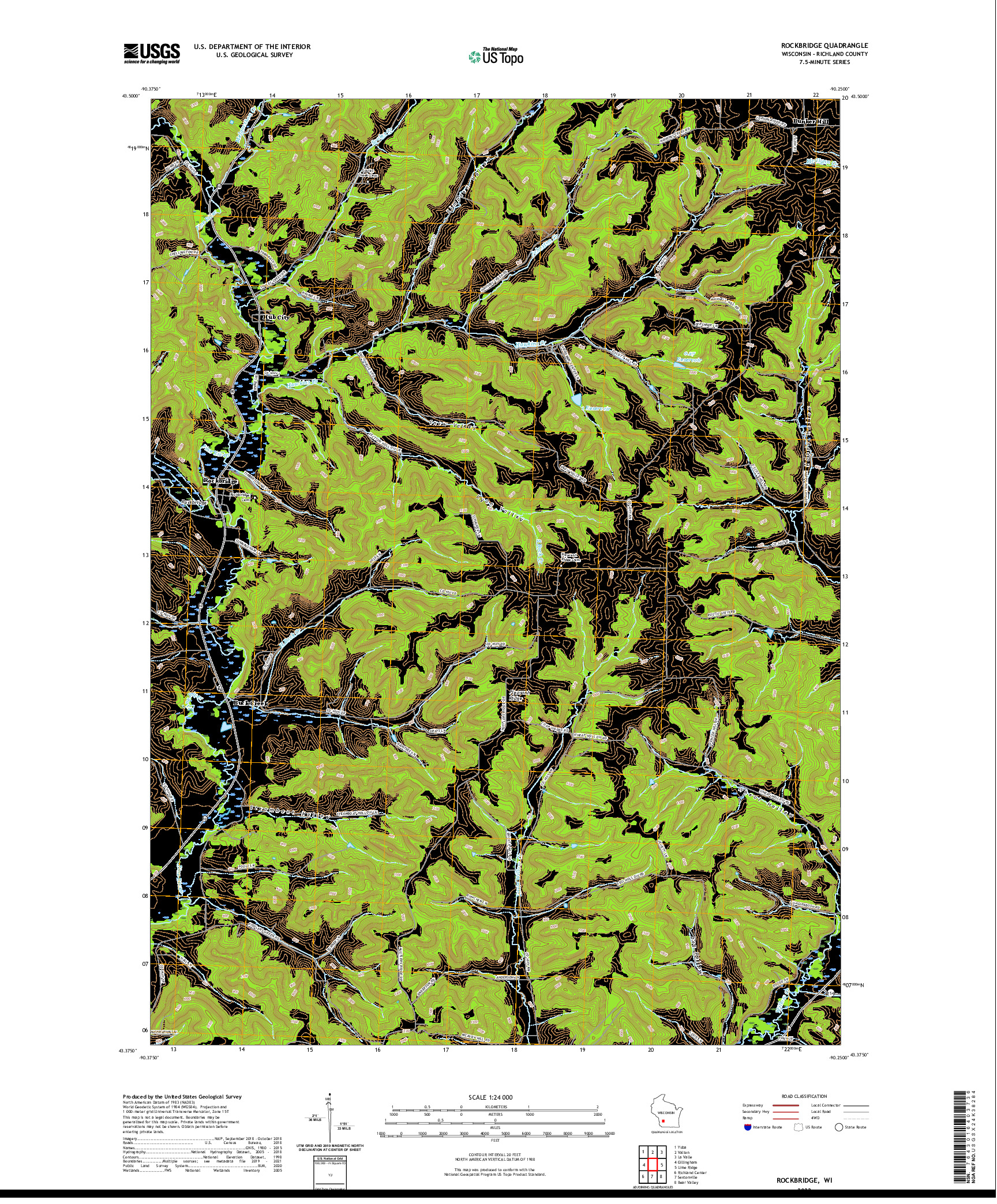 US TOPO 7.5-MINUTE MAP FOR ROCKBRIDGE, WI