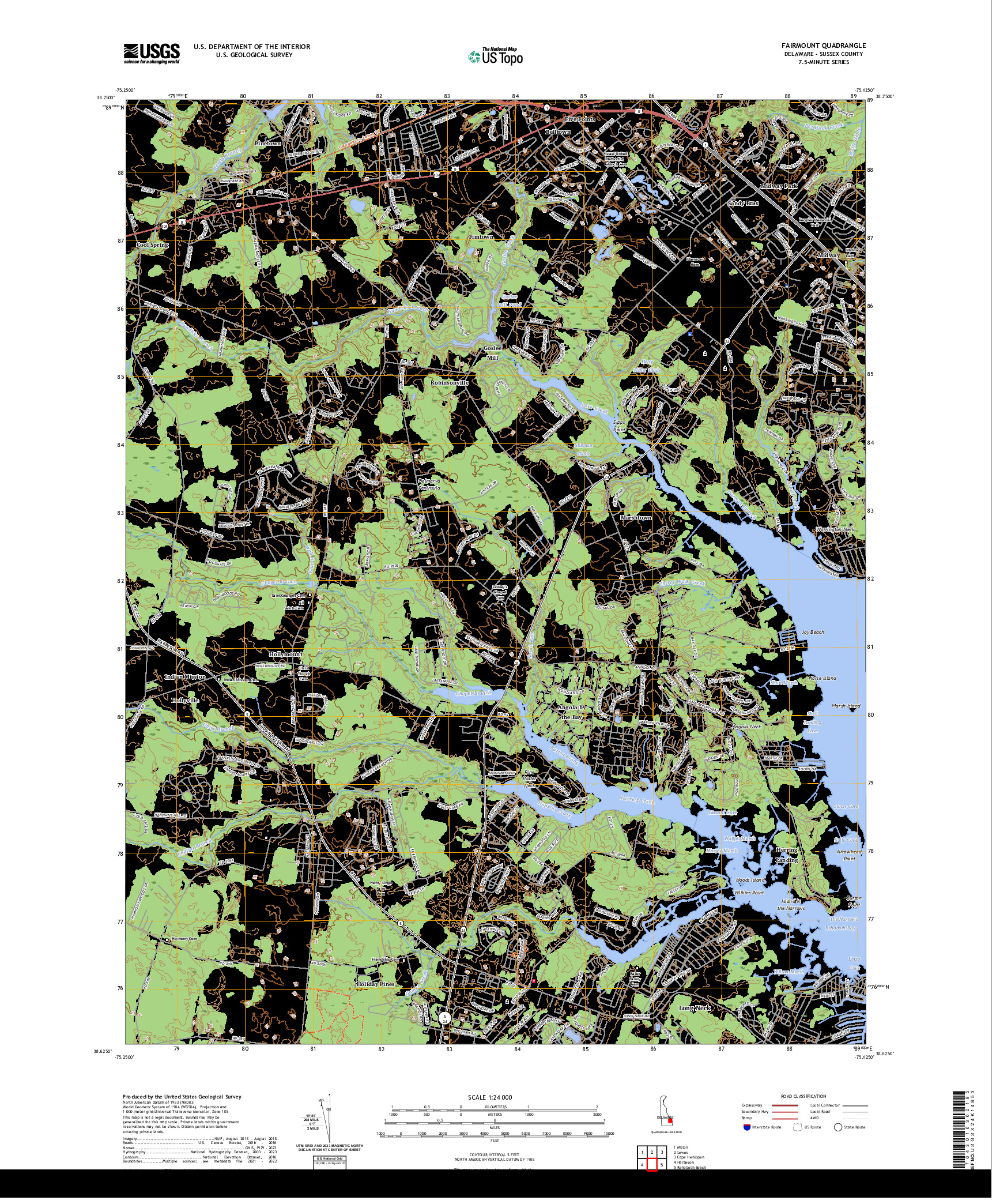 US TOPO 7.5-MINUTE MAP FOR FAIRMOUNT, DE