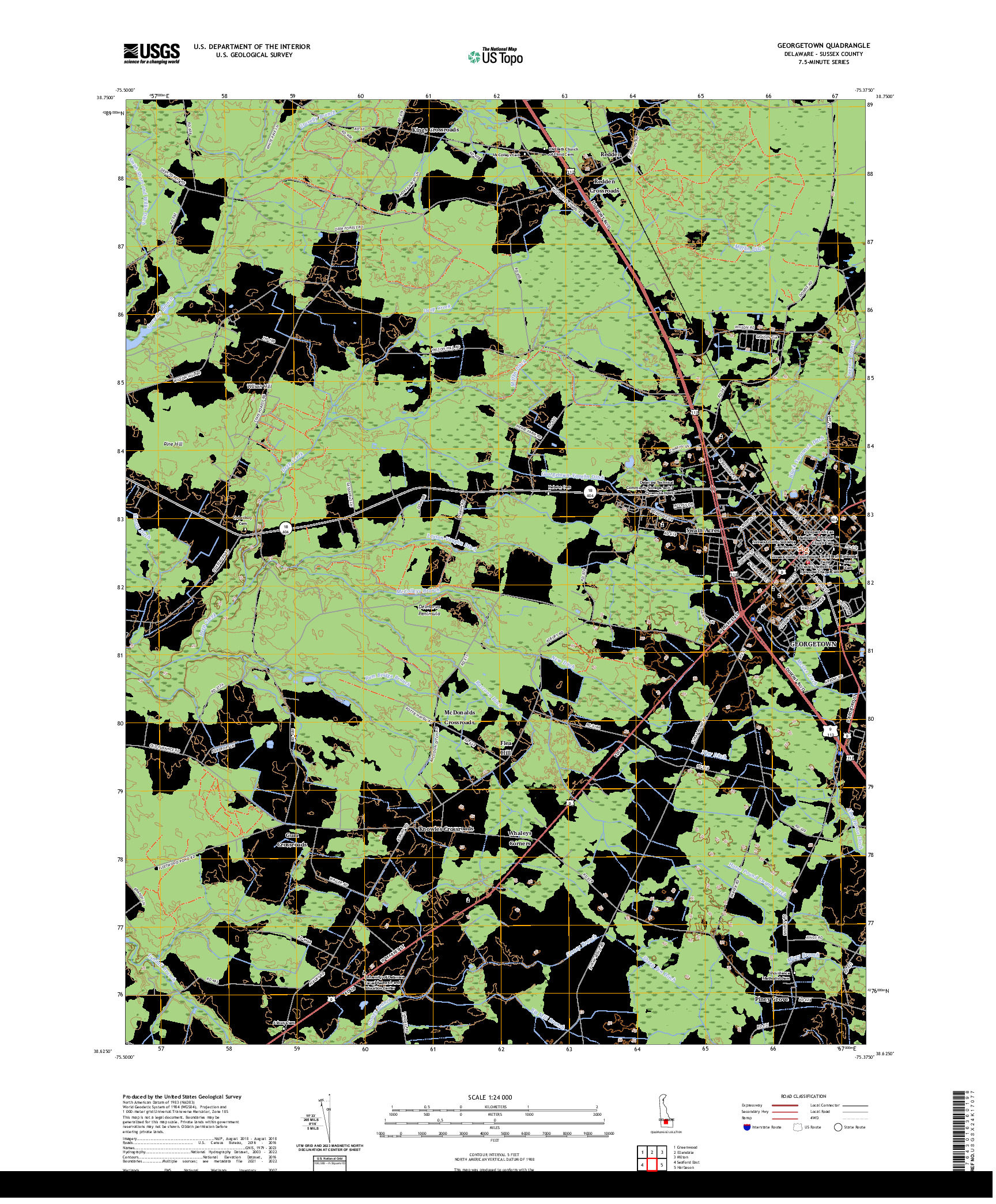 US TOPO 7.5-MINUTE MAP FOR GEORGETOWN, DE