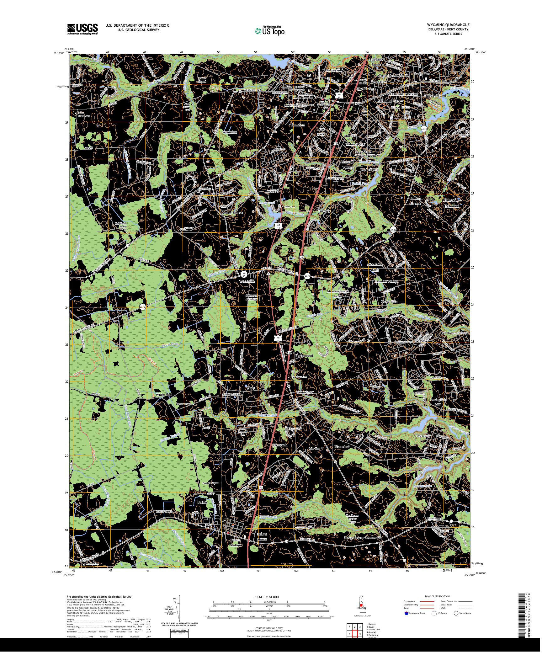 US TOPO 7.5-MINUTE MAP FOR WYOMING, DE