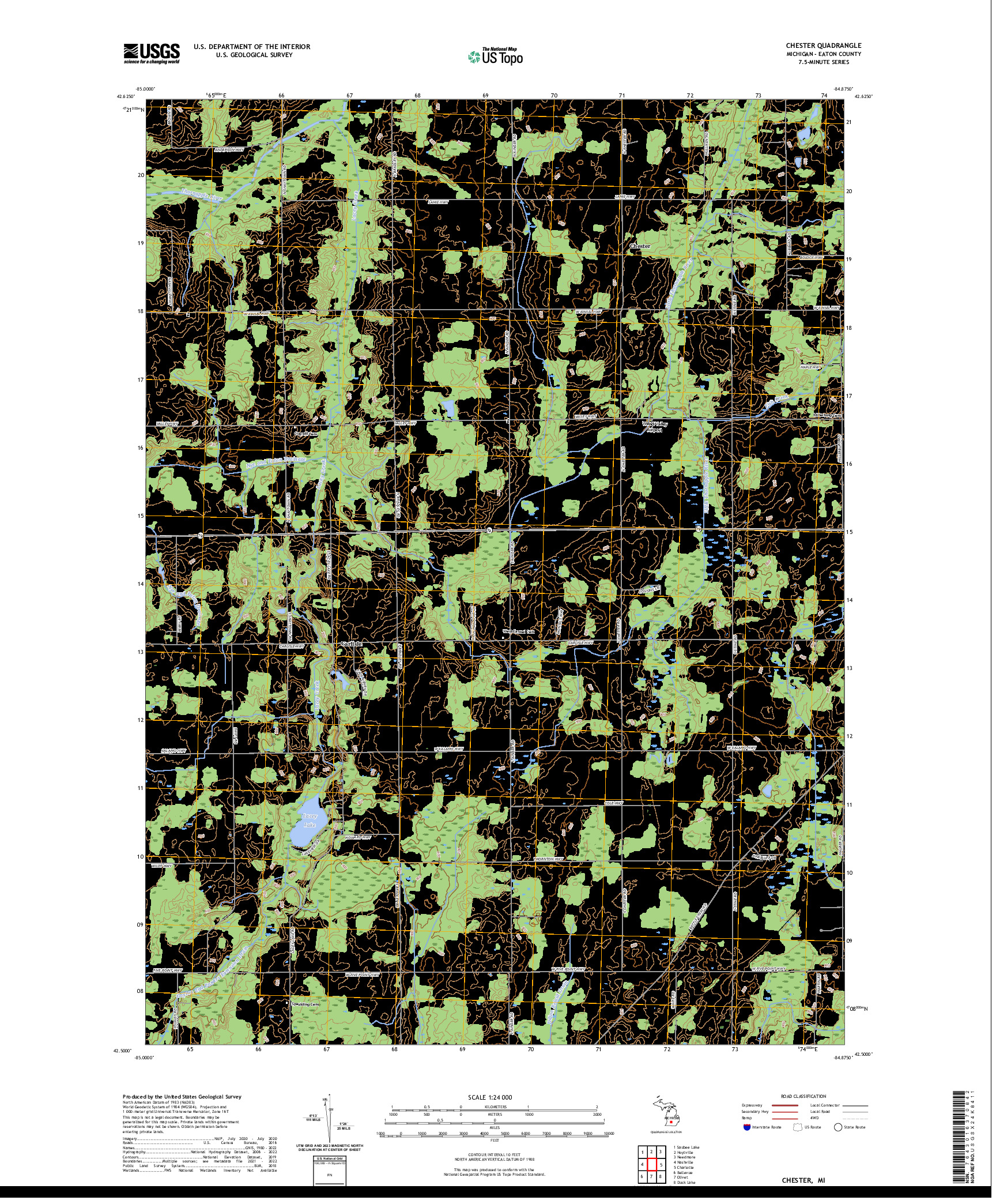 US TOPO 7.5-MINUTE MAP FOR CHESTER, MI