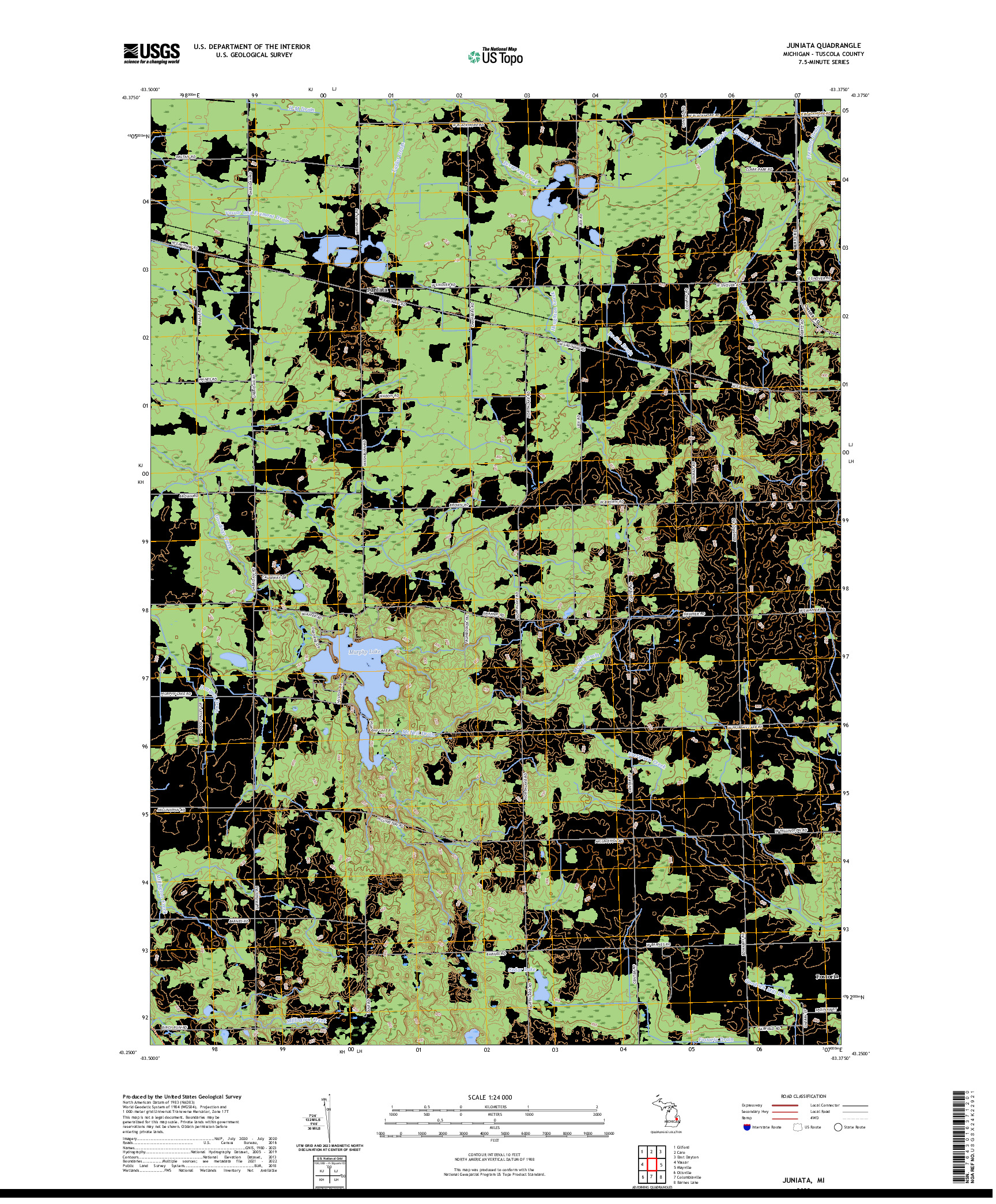 US TOPO 7.5-MINUTE MAP FOR JUNIATA, MI