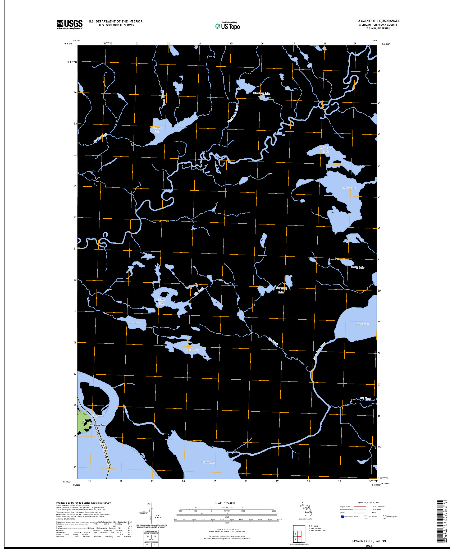 US TOPO 7.5-MINUTE MAP FOR PAYMENT OE E, MI,ON