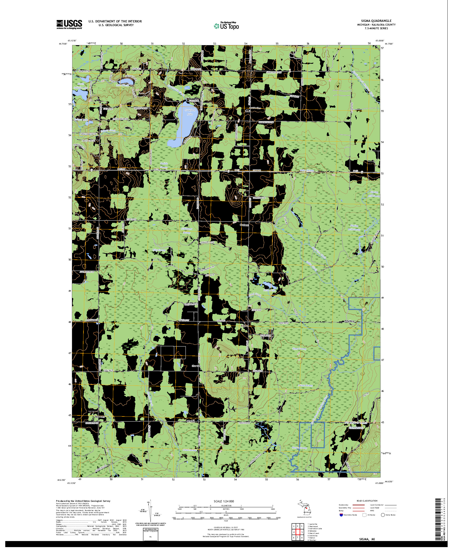 US TOPO 7.5-MINUTE MAP FOR SIGMA, MI