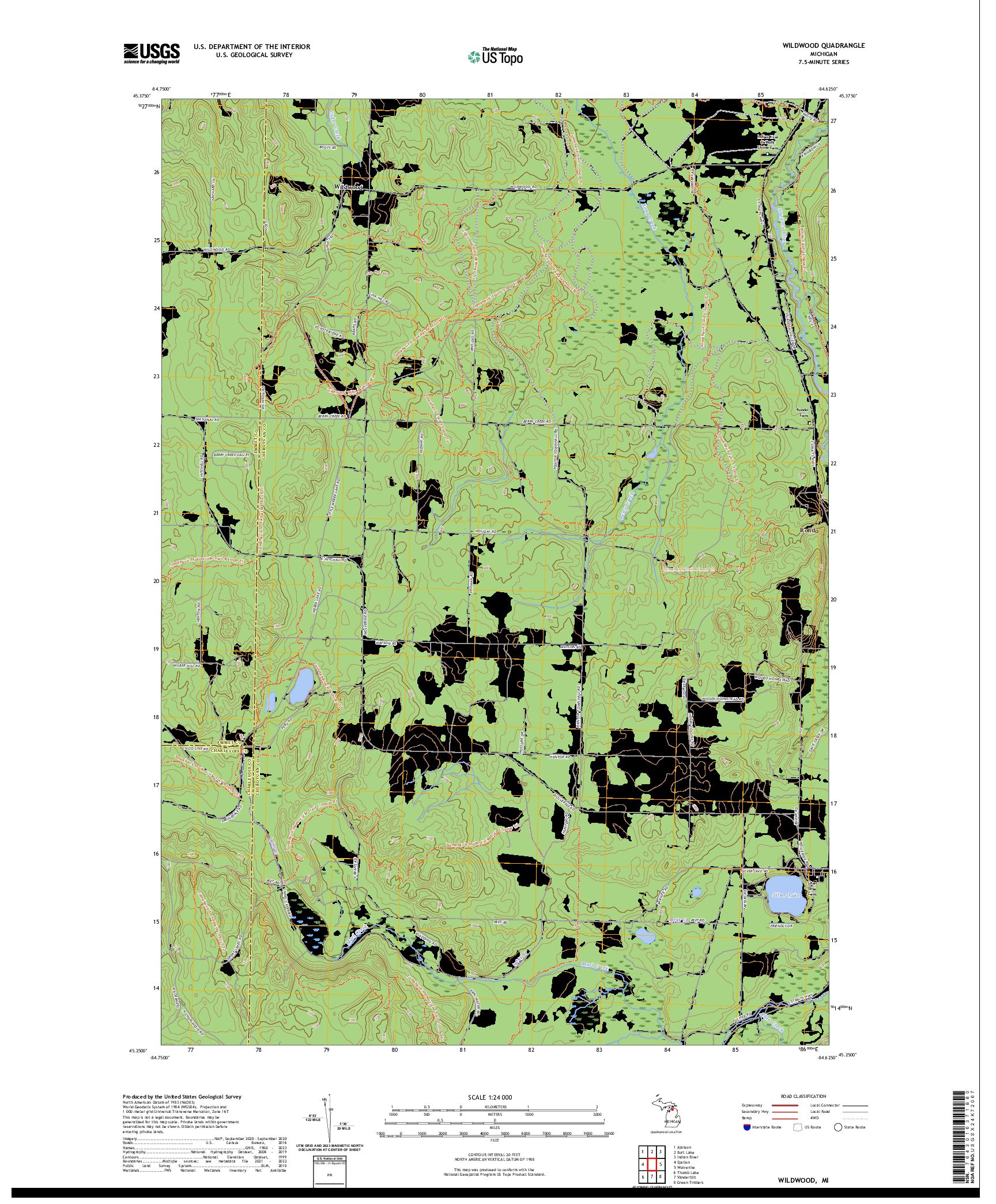 US TOPO 7.5-MINUTE MAP FOR WILDWOOD, MI