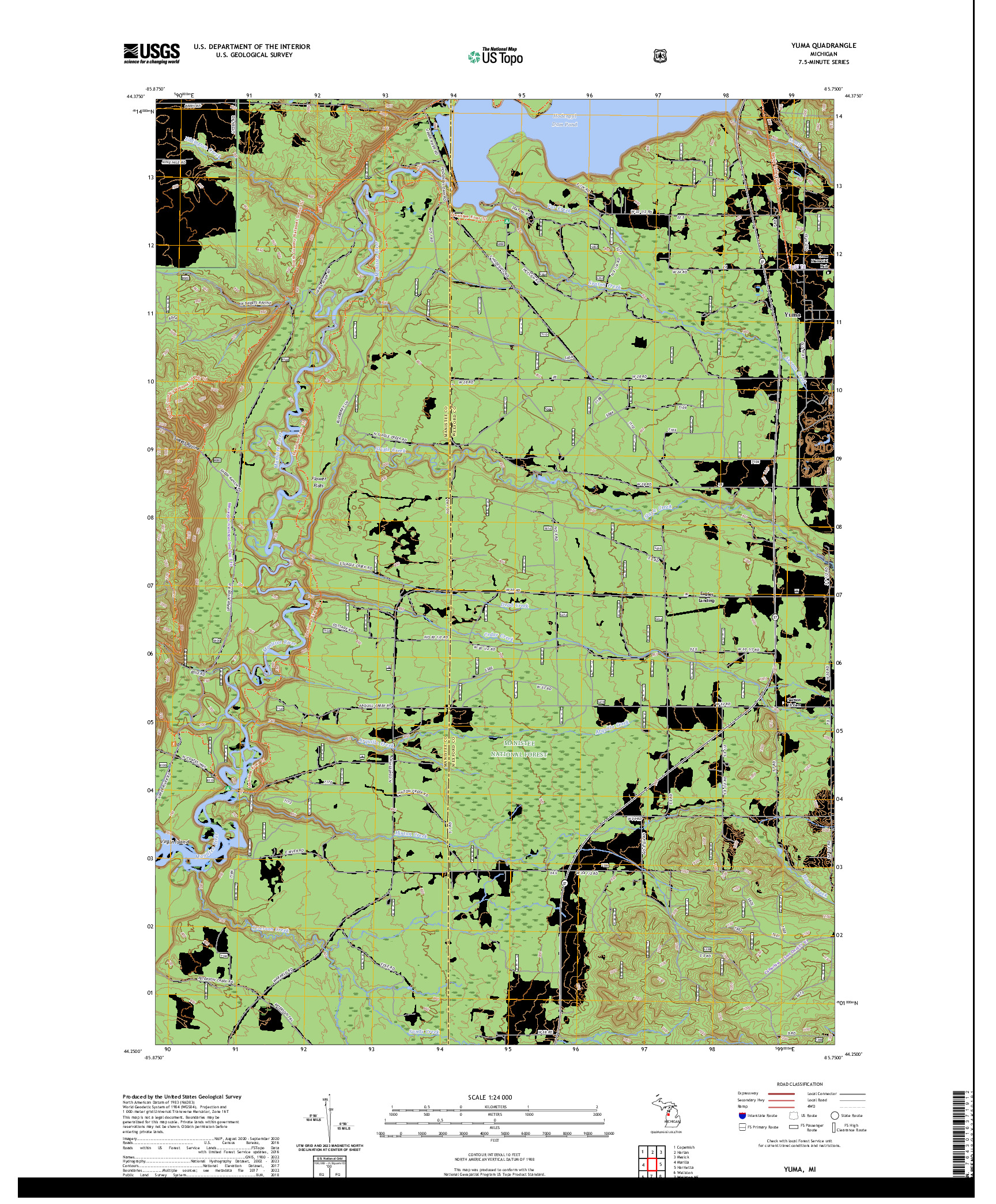 US TOPO 7.5-MINUTE MAP FOR YUMA, MI