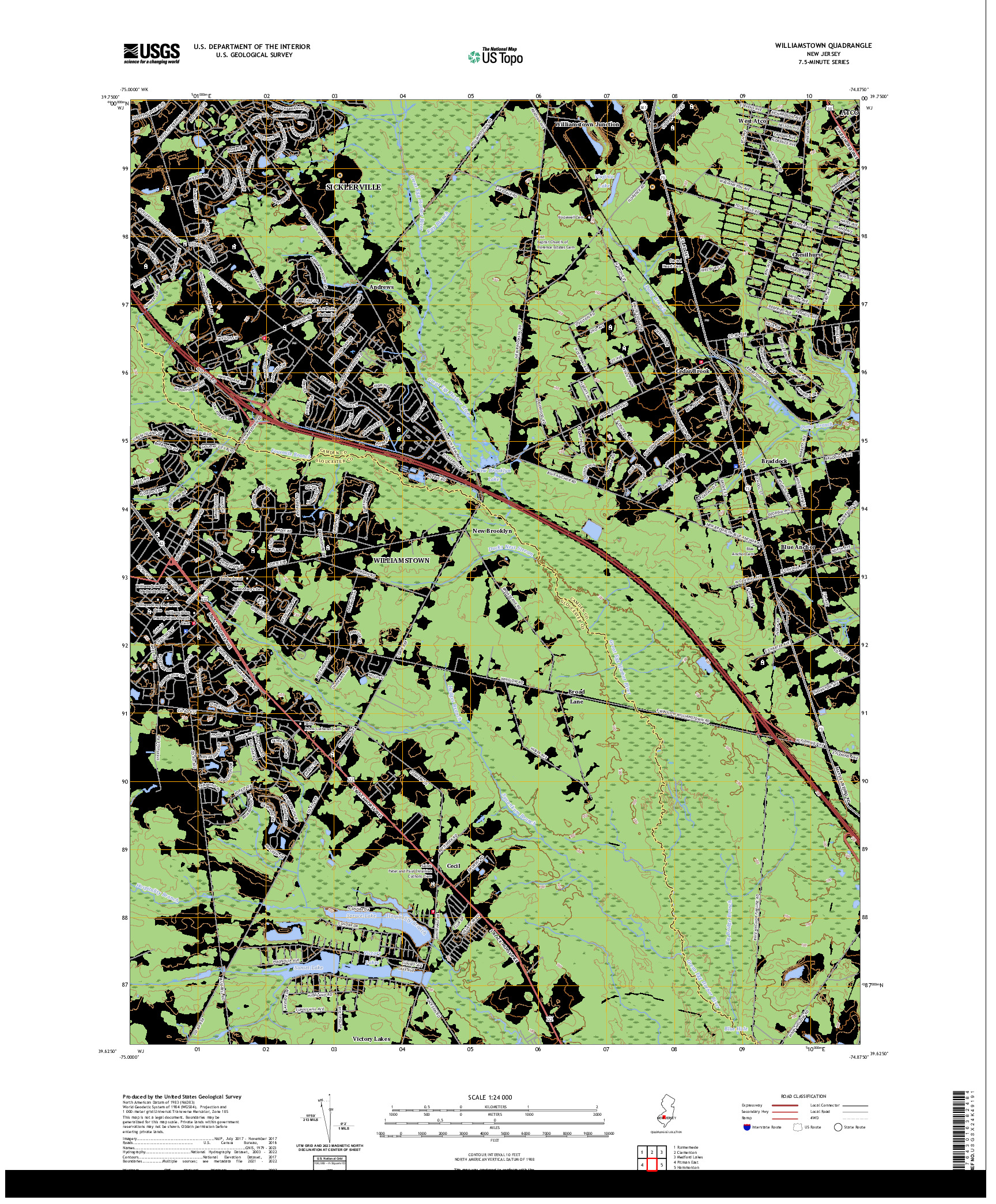 US TOPO 7.5-MINUTE MAP FOR WILLIAMSTOWN, NJ