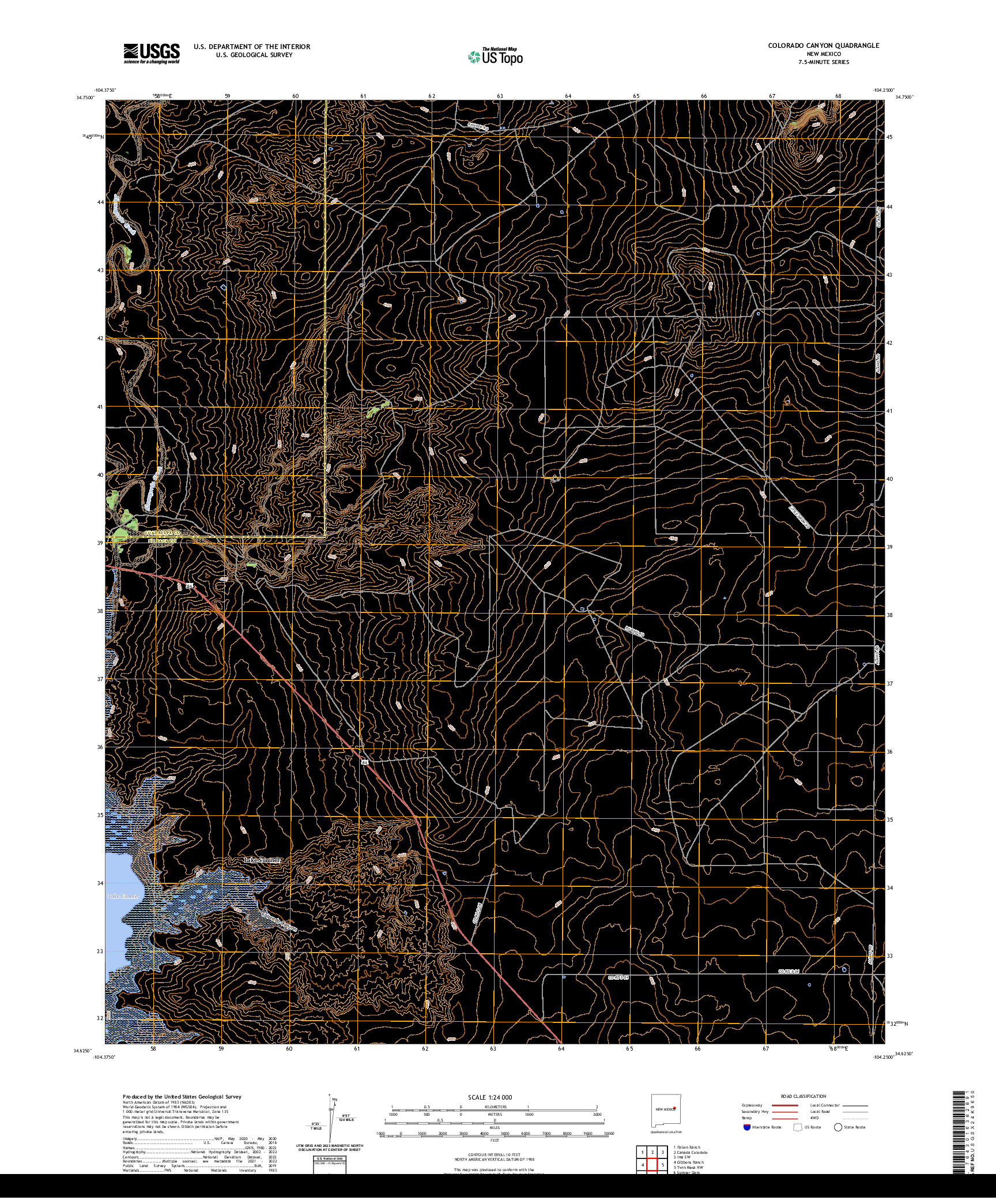 US TOPO 7.5-MINUTE MAP FOR COLORADO CANYON, NM