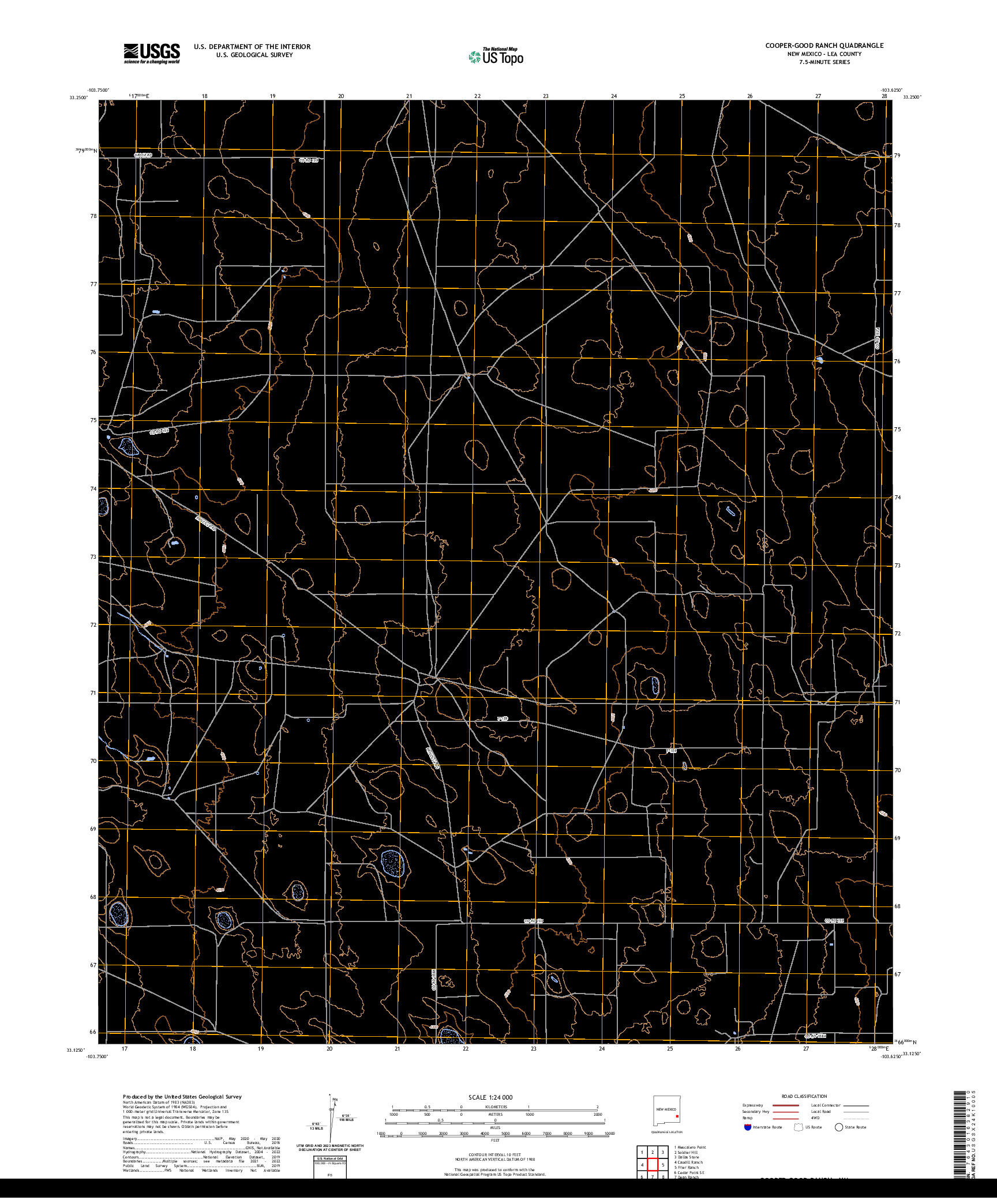 US TOPO 7.5-MINUTE MAP FOR COOPER-GOOD RANCH, NM