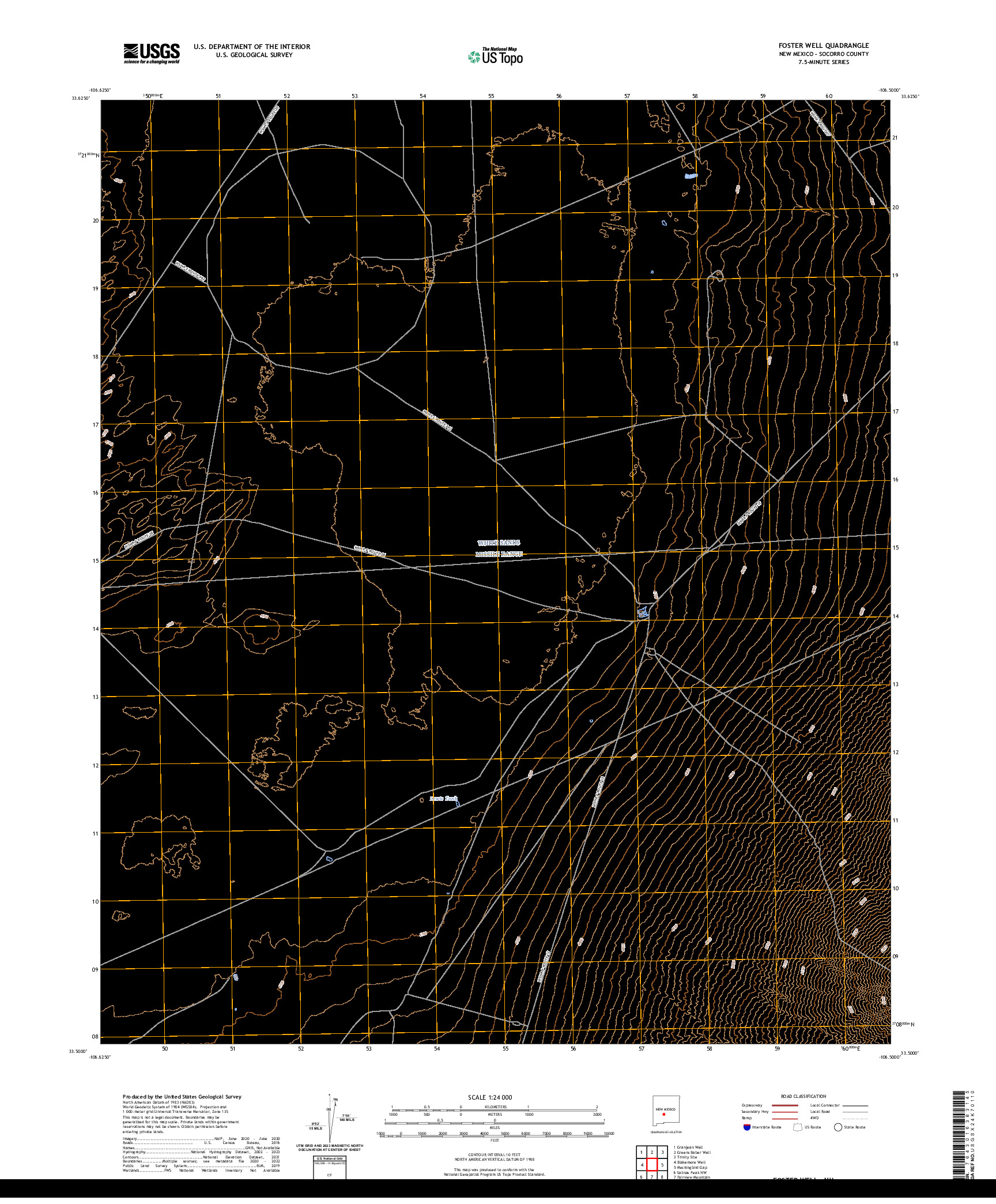 US TOPO 7.5-MINUTE MAP FOR FOSTER WELL, NM