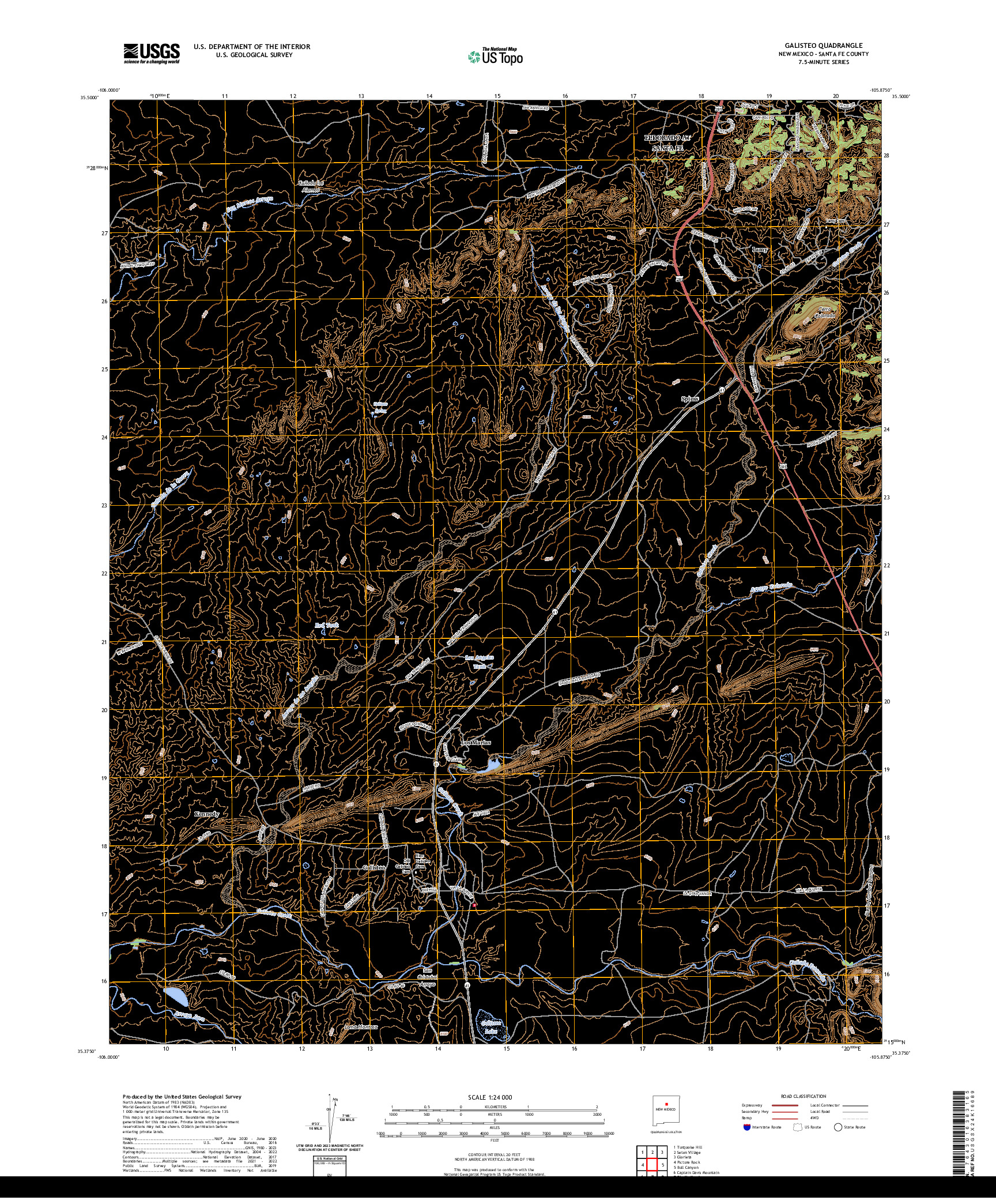 US TOPO 7.5-MINUTE MAP FOR GALISTEO, NM