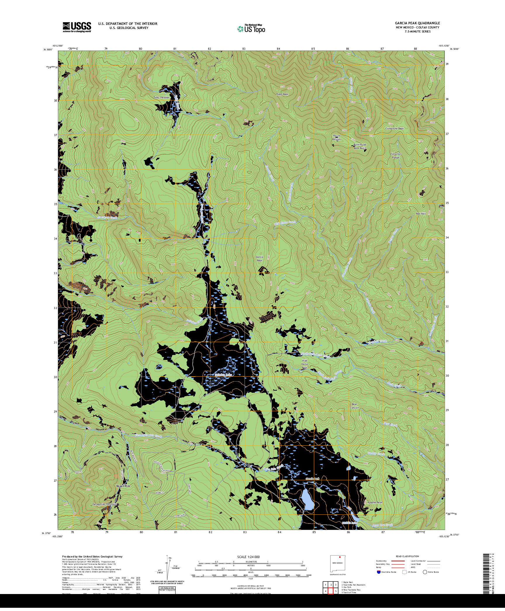 US TOPO 7.5-MINUTE MAP FOR GARCIA PEAK, NM