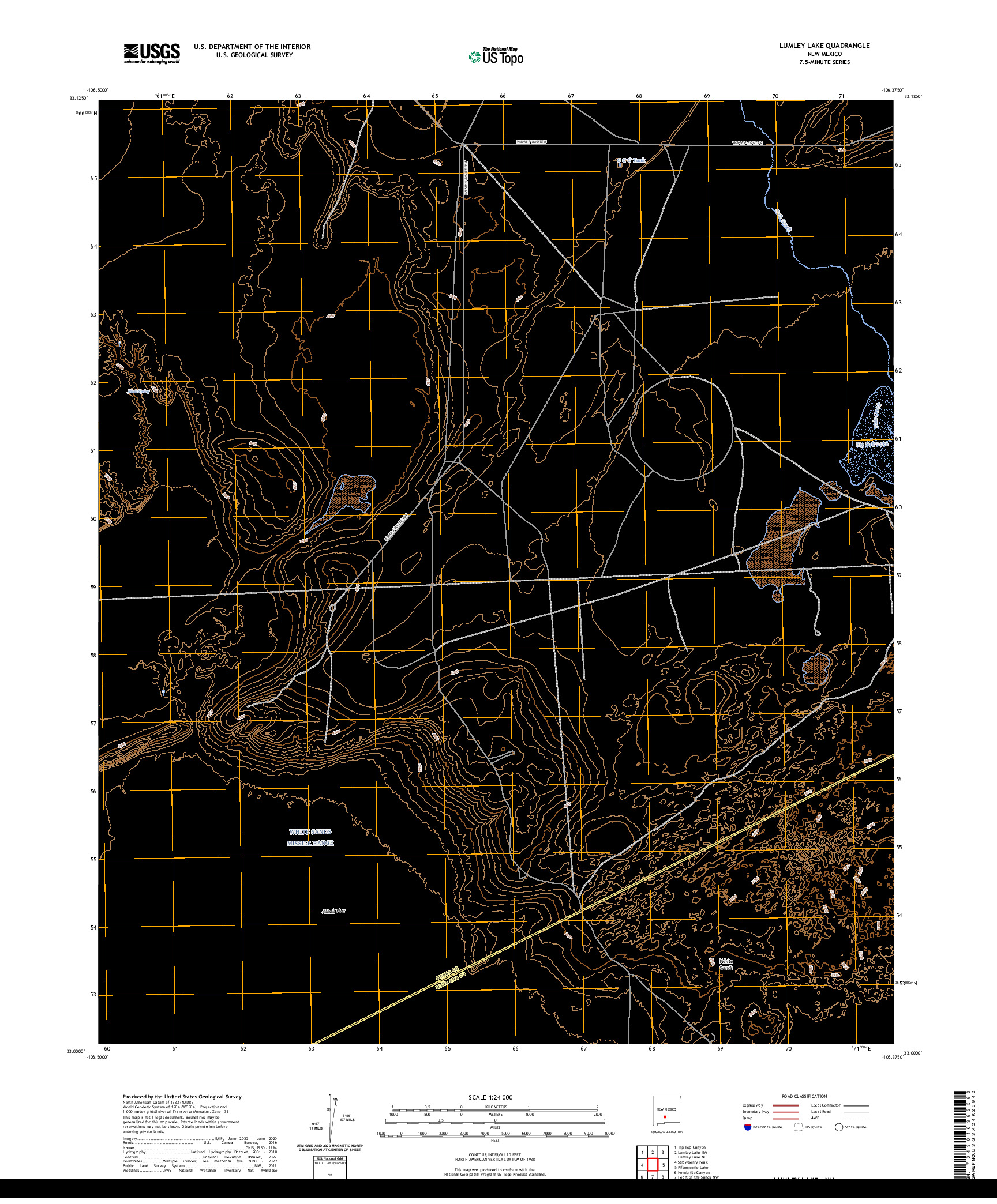 US TOPO 7.5-MINUTE MAP FOR LUMLEY LAKE, NM