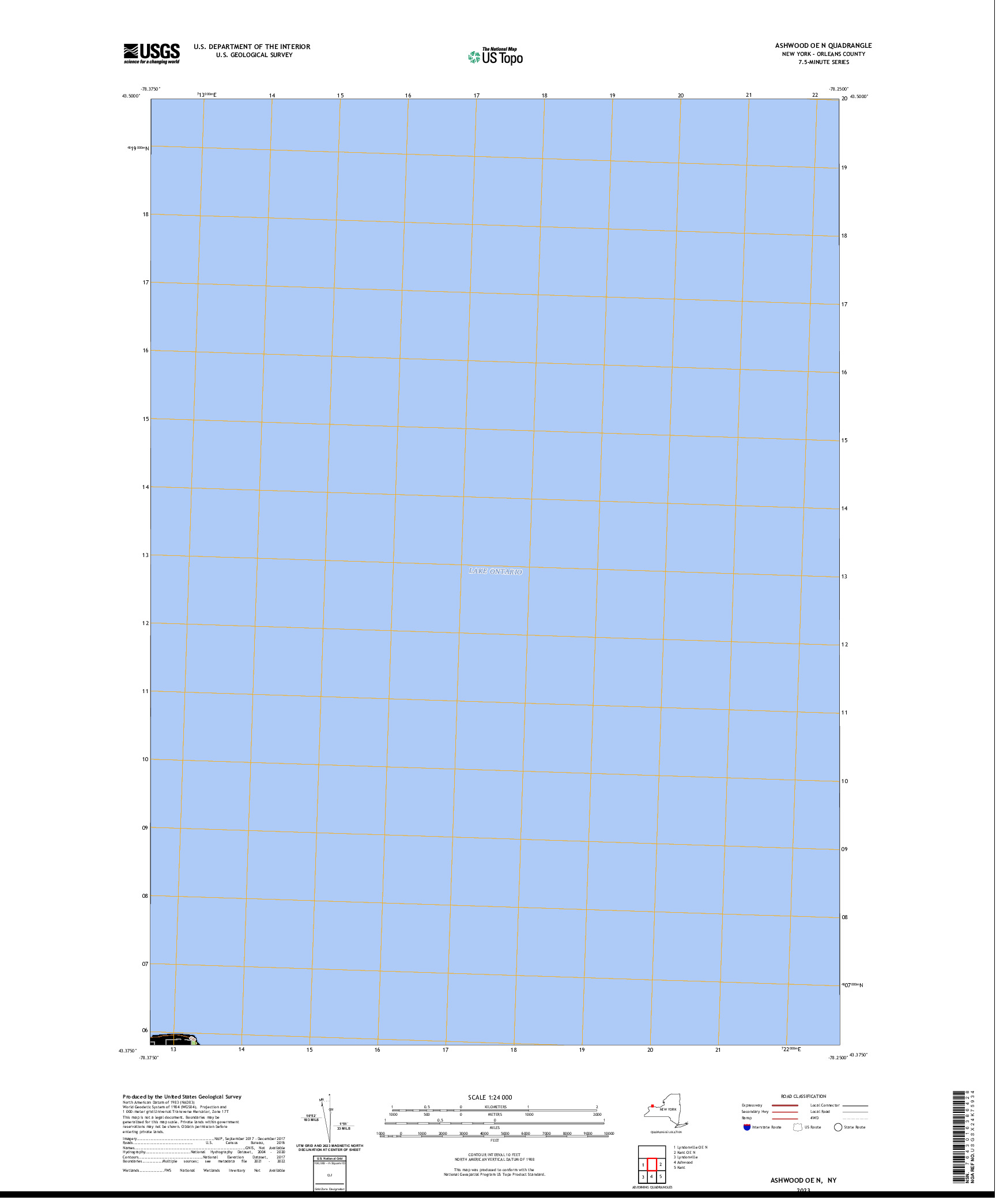 US TOPO 7.5-MINUTE MAP FOR ASHWOOD OE N, NY