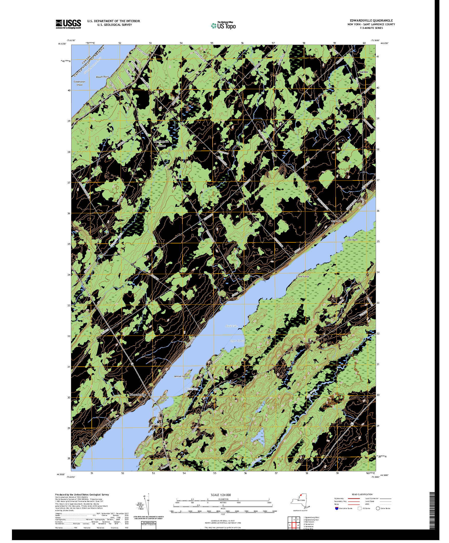 US TOPO 7.5-MINUTE MAP FOR EDWARDSVILLE, NY