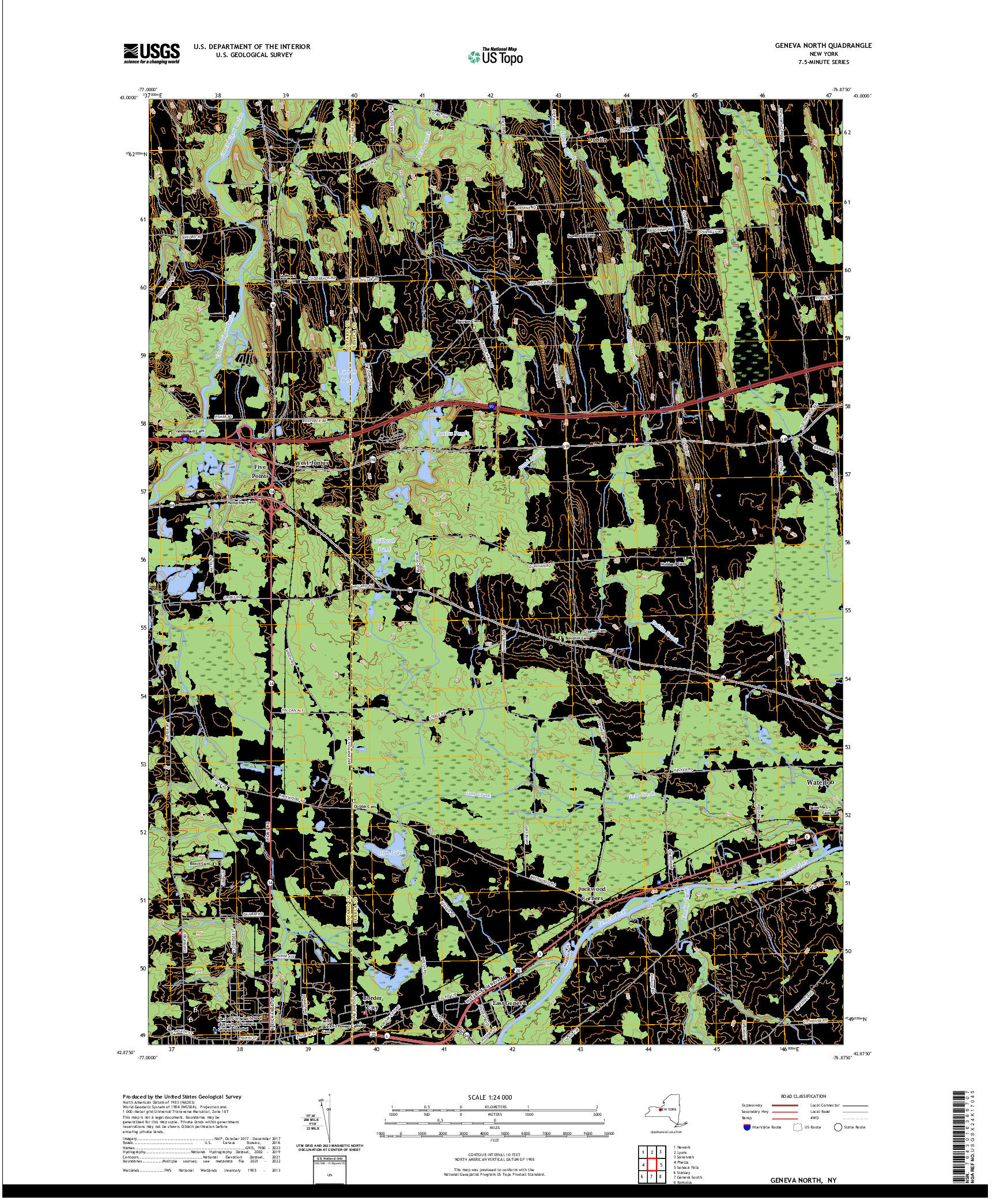 US TOPO 7.5-MINUTE MAP FOR GENEVA NORTH, NY