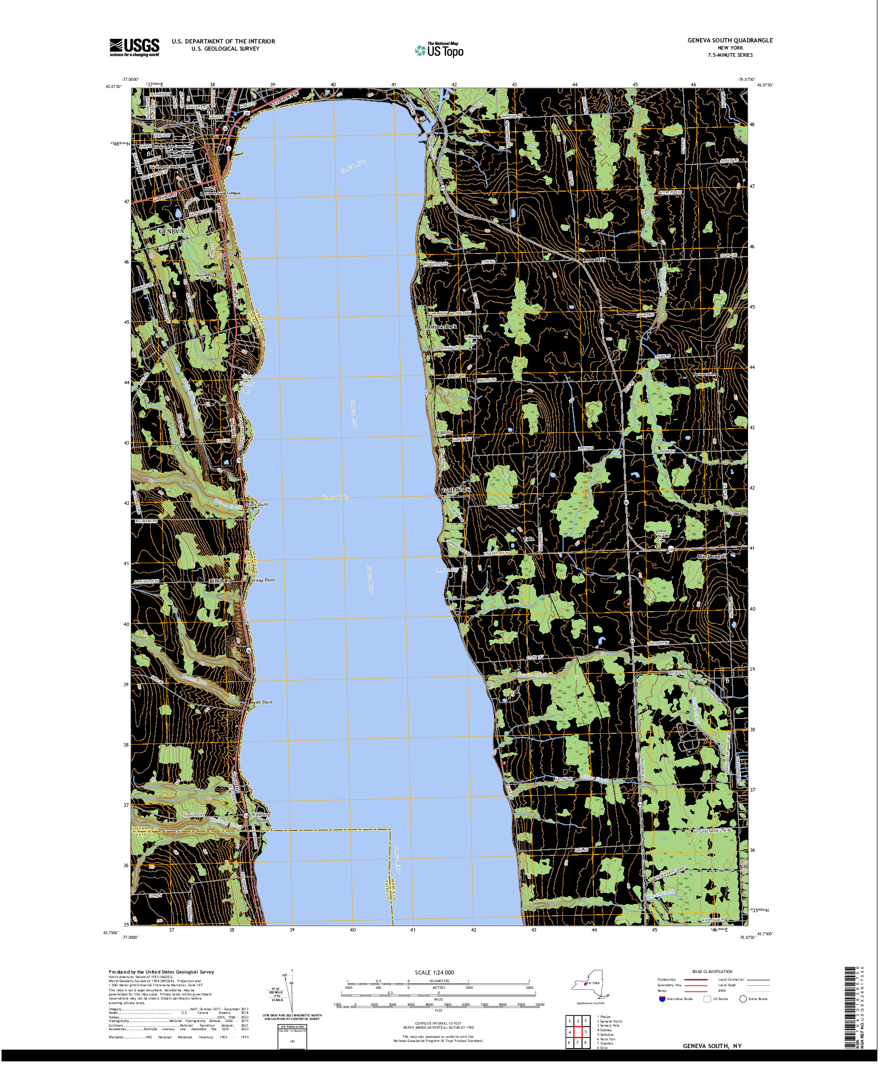 US TOPO 7.5-MINUTE MAP FOR GENEVA SOUTH, NY