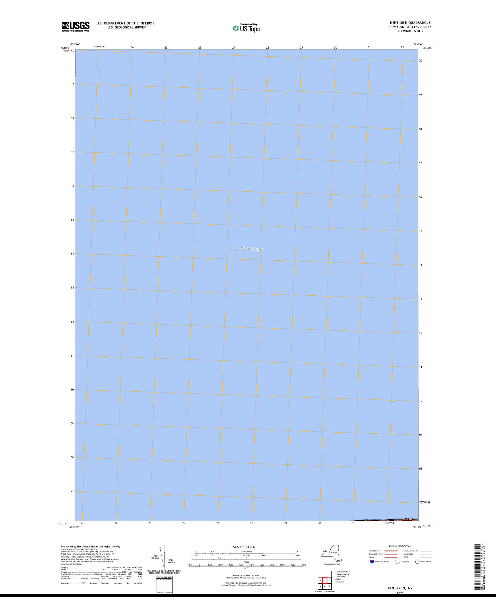 US TOPO 7.5-MINUTE MAP FOR KENT OE N, NY