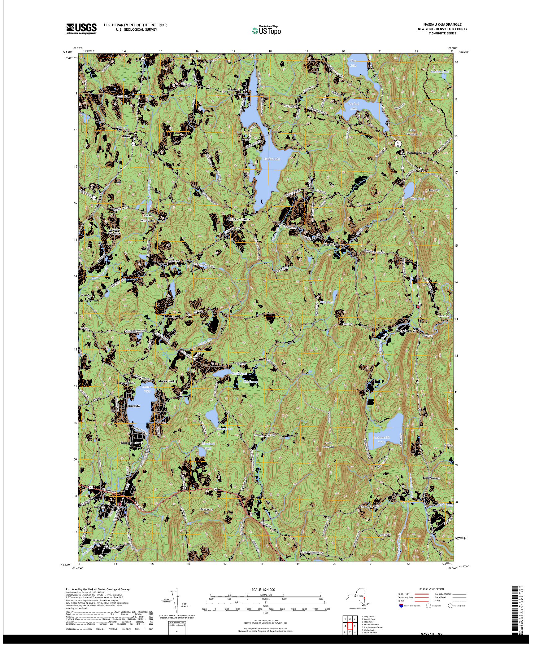 US TOPO 7.5-MINUTE MAP FOR NASSAU, NY